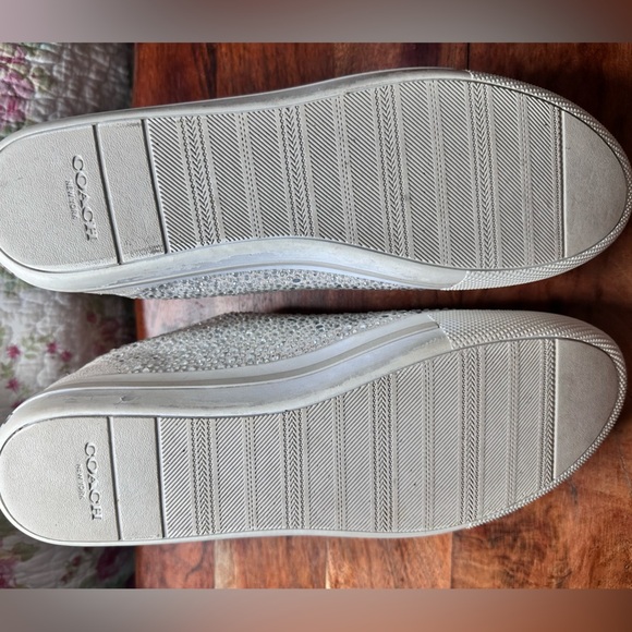 COACH STYLE # Q2047 Ladies Suede Rhinestone Sneakers - Picture 6 of 11